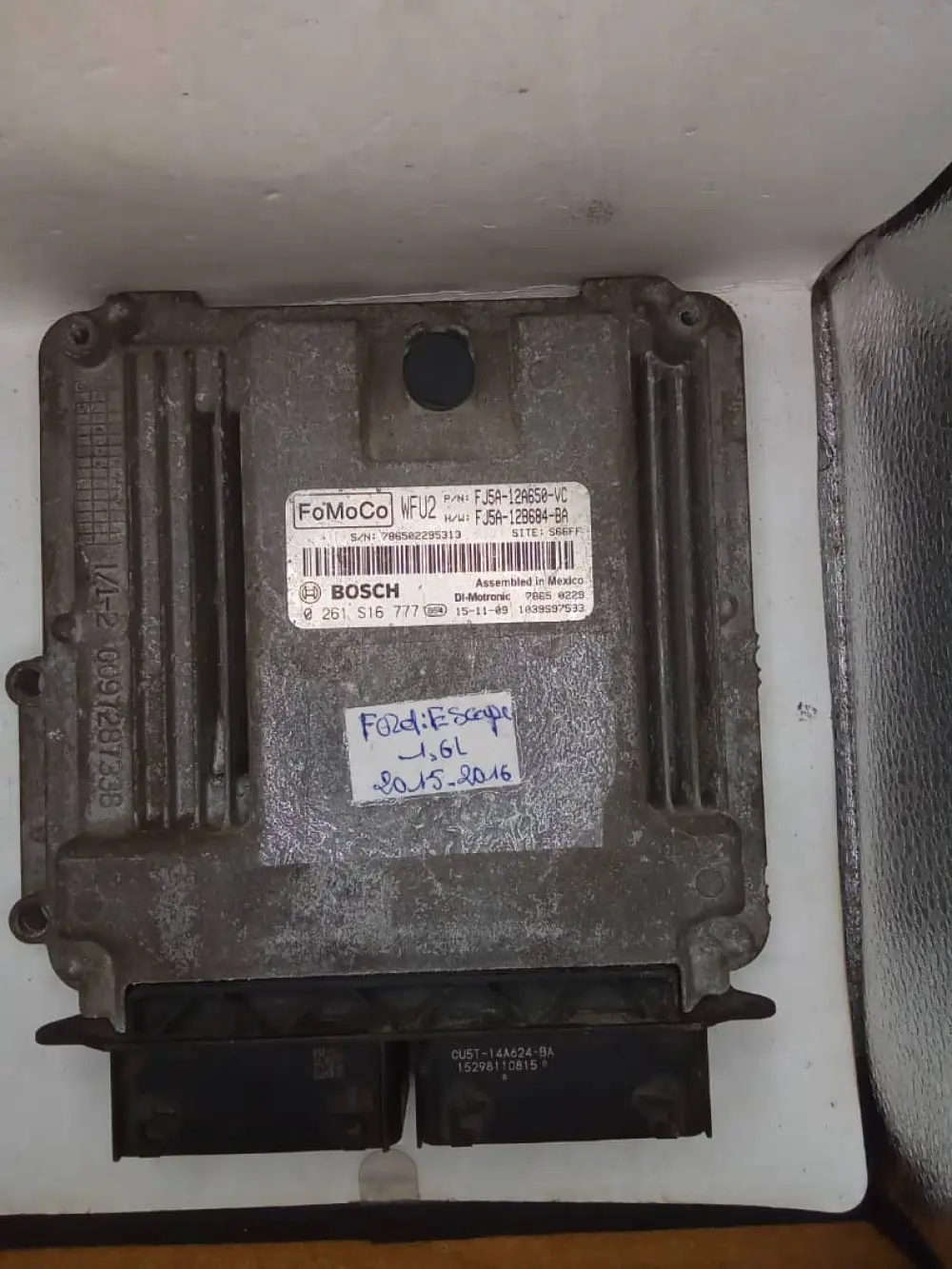 Ford Escape 1.6L 2015-2016 calculateur moteur ECU ECM PCM Bosch 0261S16777 FJ5A-12A650-VC / FJ5A-12B684-BA unité de commande moteur WFU2 OEM