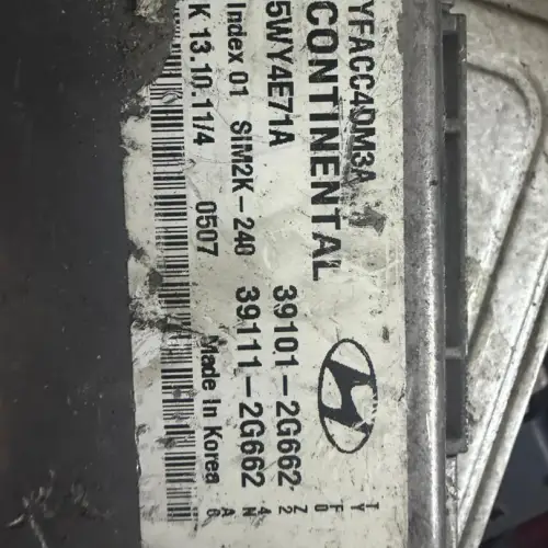 Calculateur moteur Hyundai SONATA 2011-2014 2.4L, 39101-2G662 39111-2G662;  5WY4E71A; SIM2K-240 Continental
