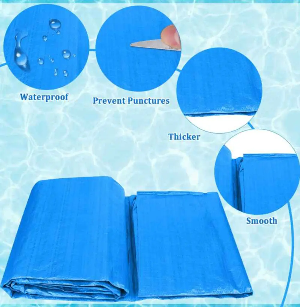Bâche de protection en plastique avec œillets résistante 6X8m