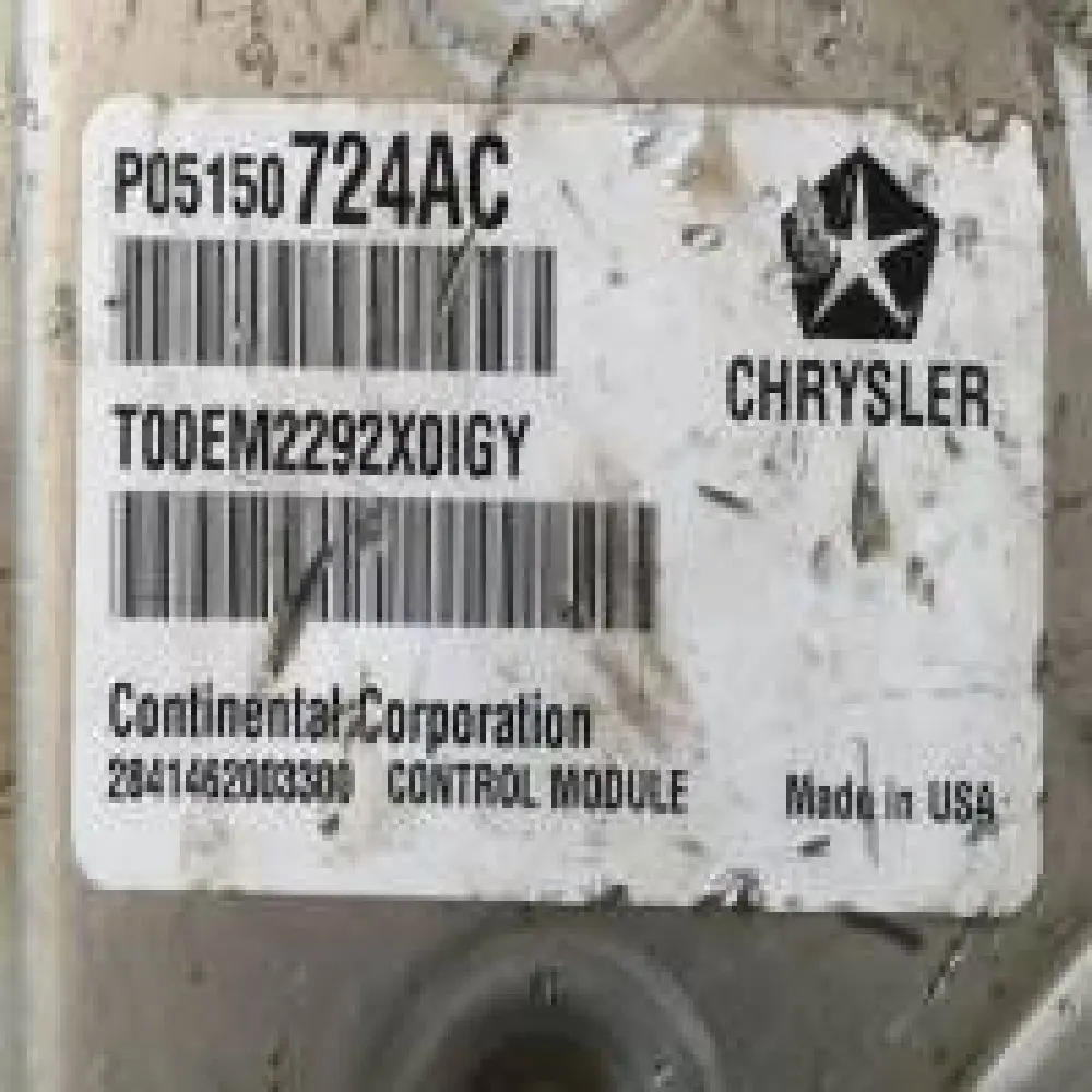 Dodge Caravan 2013 Calculateur moteur Dodge Caravan P05150724AC Computer Brain Engine Control ECU ECM EBX Module T00EM2292X0IGY