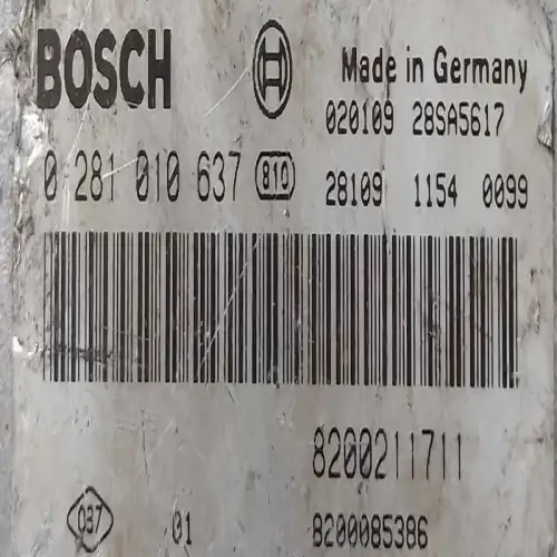 RENAULT LAGUNA Calculateur moteur RENAULT LAGUNA; 0 281 010 637: 8200085386; 28SA5617