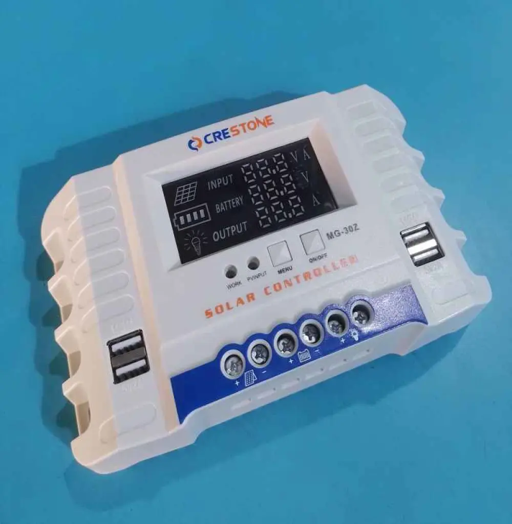 CONTROLEUR DE CHARGE SOLAIRE,PWM, ECRAN LCD, REGULATEUR AUTOMATIQUE POUR BATTERIE,4 USB