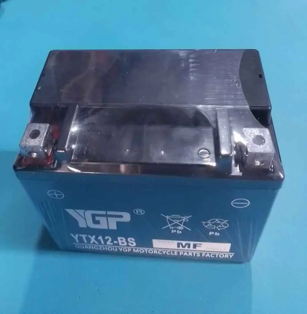 Batterie de moto YGP YTX12-BS, 12V-12A