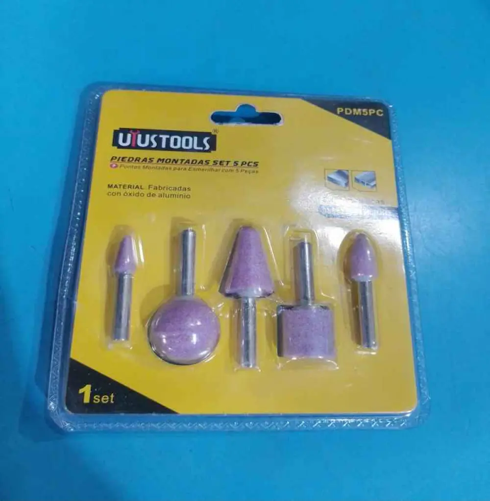 Ensemble de pierre montée de meulage abrasive 5 pcs PDM5PC UYUSTOOLS