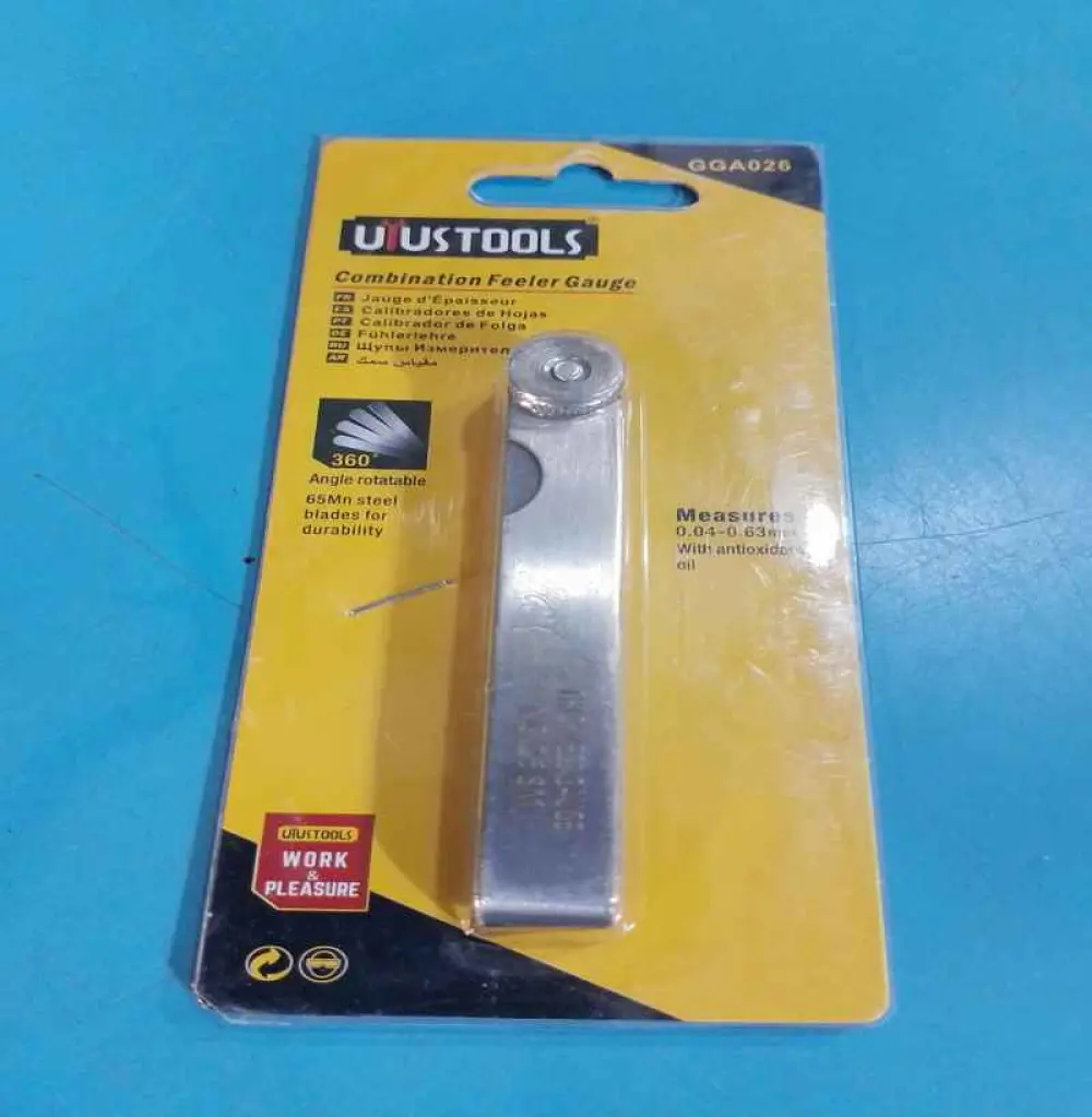 Palpeur en millimètres et en pouces, Jauges d'épaisseur de limer en millimètres, pour bougies d'allumage GGA026/ 0.04-0.63mm Uyustools