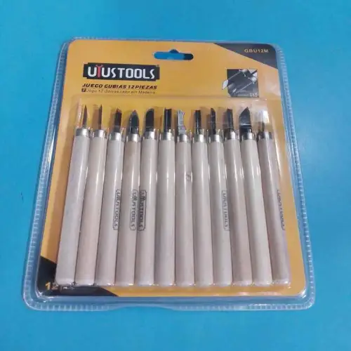Ensemble de couteaux de sculpture sur bois 12 pcs UYUSTOOLS GBU12M