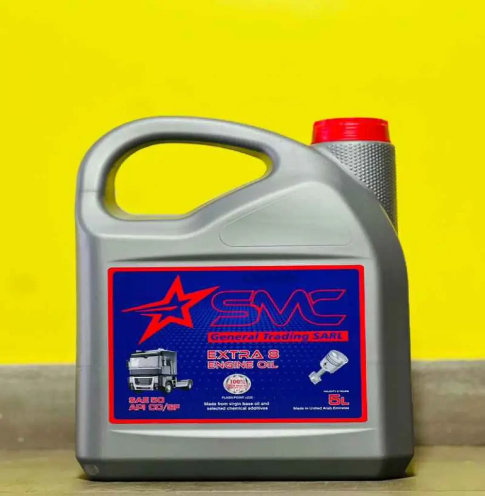 Huile moteur Extra 8 anciennes modèles SAE 50/ API CD/SF; 5L SMC Général Trading SARL