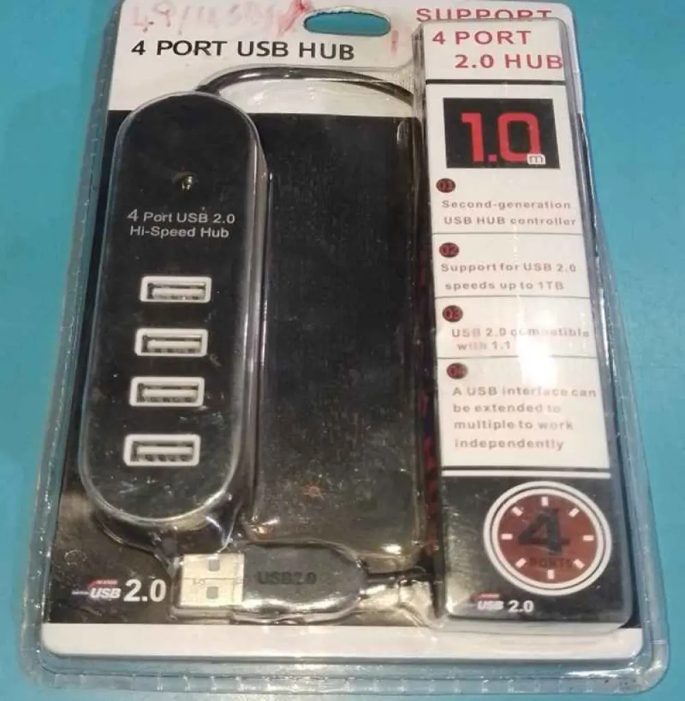 Adaptateur type C Hub USB 2.0 de lecteur de carte mémoire 4 Ports, Connecteur USB Type C 4 p/USB/HUB2