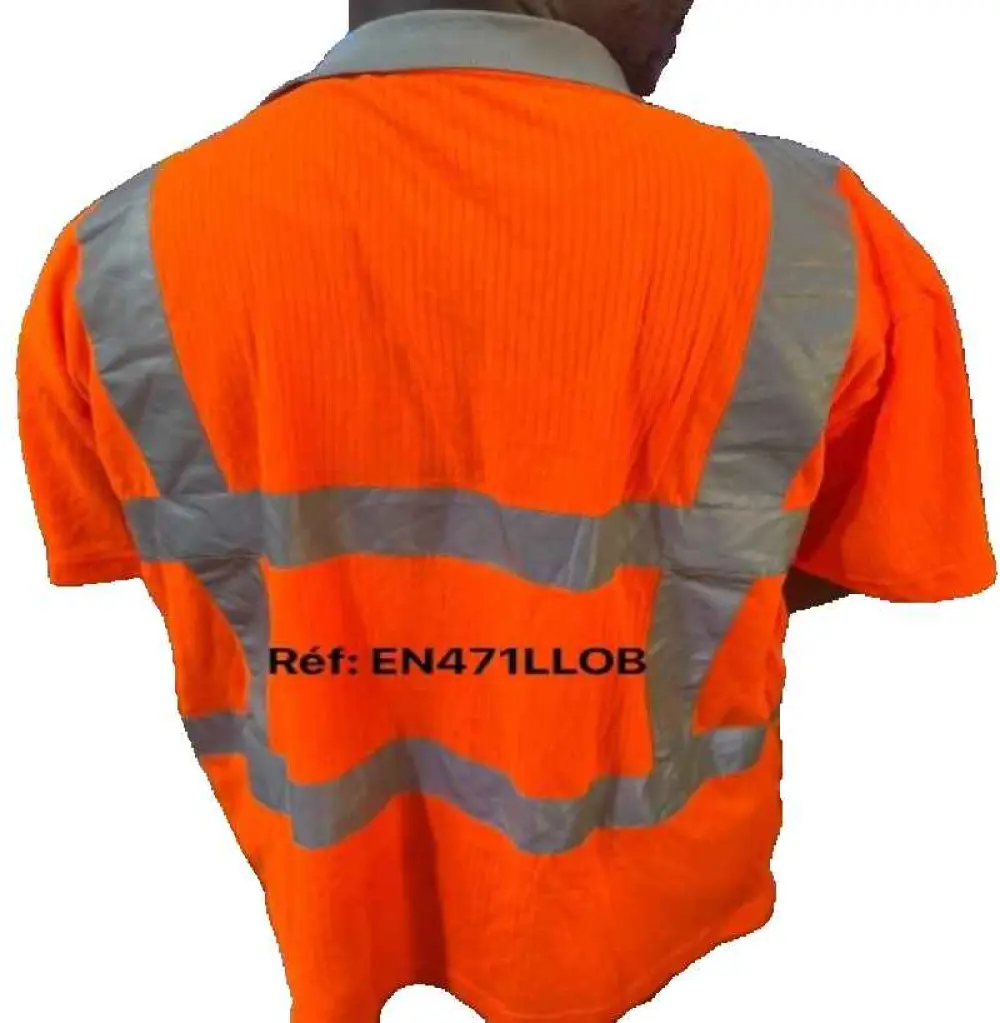 Gilet de sécurité de haute visibilité courtes manches avec bandes réfléchissantes EN471LLOB