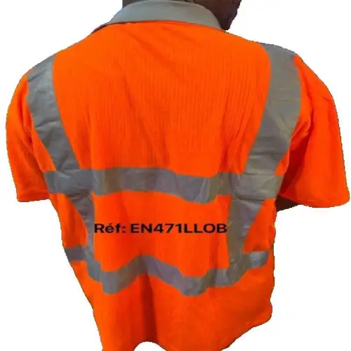 Gilet de sécurité de haute visibilité courtes manches avec bandes réfléchissantes EN471LLOB
