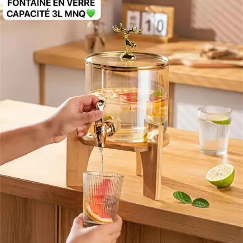Fontaine en verre de haute qualité 3L