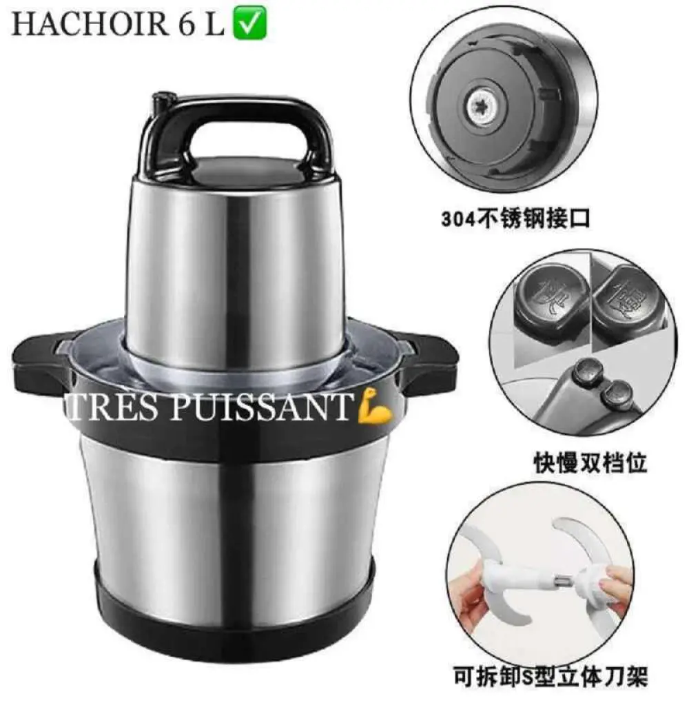 Mixeur, Hachoir à viande électrique multifonction 6L