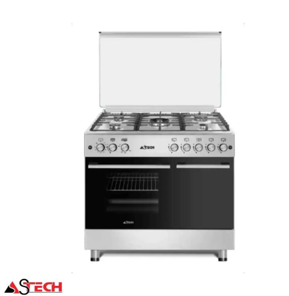 Cuisinière à gaz 5 feux avec porte bouteille ASTECH CK95BSAR CUIAST9095BS