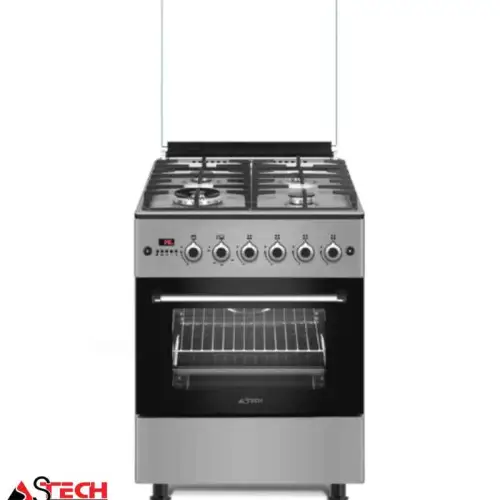 Cuisinière à gaz 4 feux Full option ventilo + écran ASTECH CK64GAZF 60/60 CK64 /CUIAST6064GA