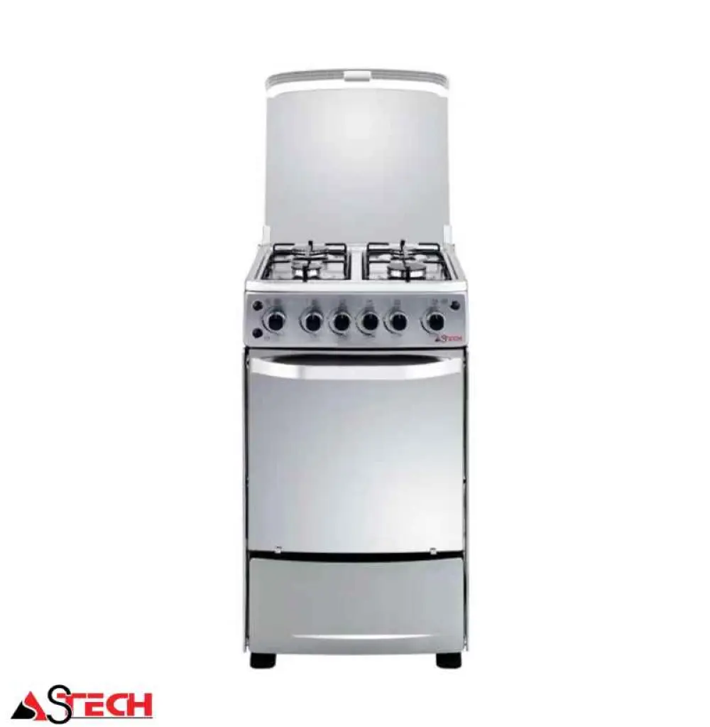 Cuisinière à gaz 4 feux inox Full option ASTECH XA50GS 50/50 XA CUIAST5050XA