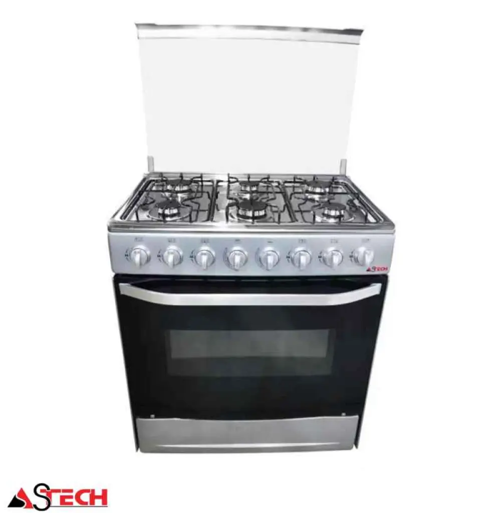 Cuisinière à gaz 6 feux ASTECH CSI-86MS 90/60 CUIAST9086CS
