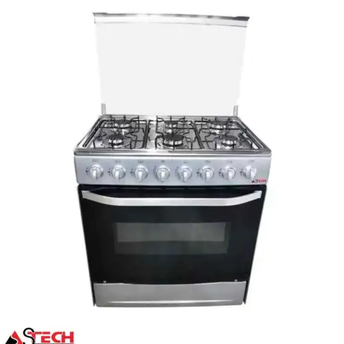 Cuisinière à gaz 6 feux ASTECH CSI-86MS 90/60 CUIAST9086CS