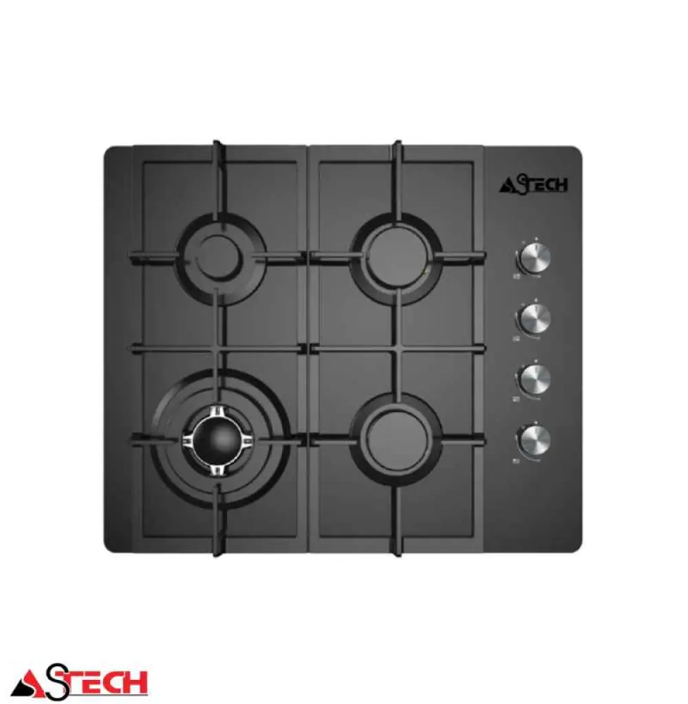 Plaque de cuisson à gaz encastrable 4 feux ASTECH PL67GZ-60NO-MA PLAAST0067CZ