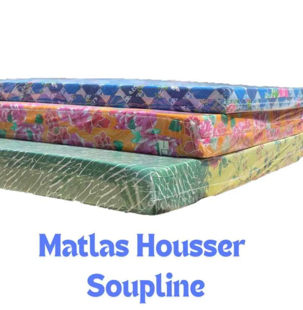 Matelas Soupline housse Très Confortable - 140x190x14cm / + 2 oreillers simple offert