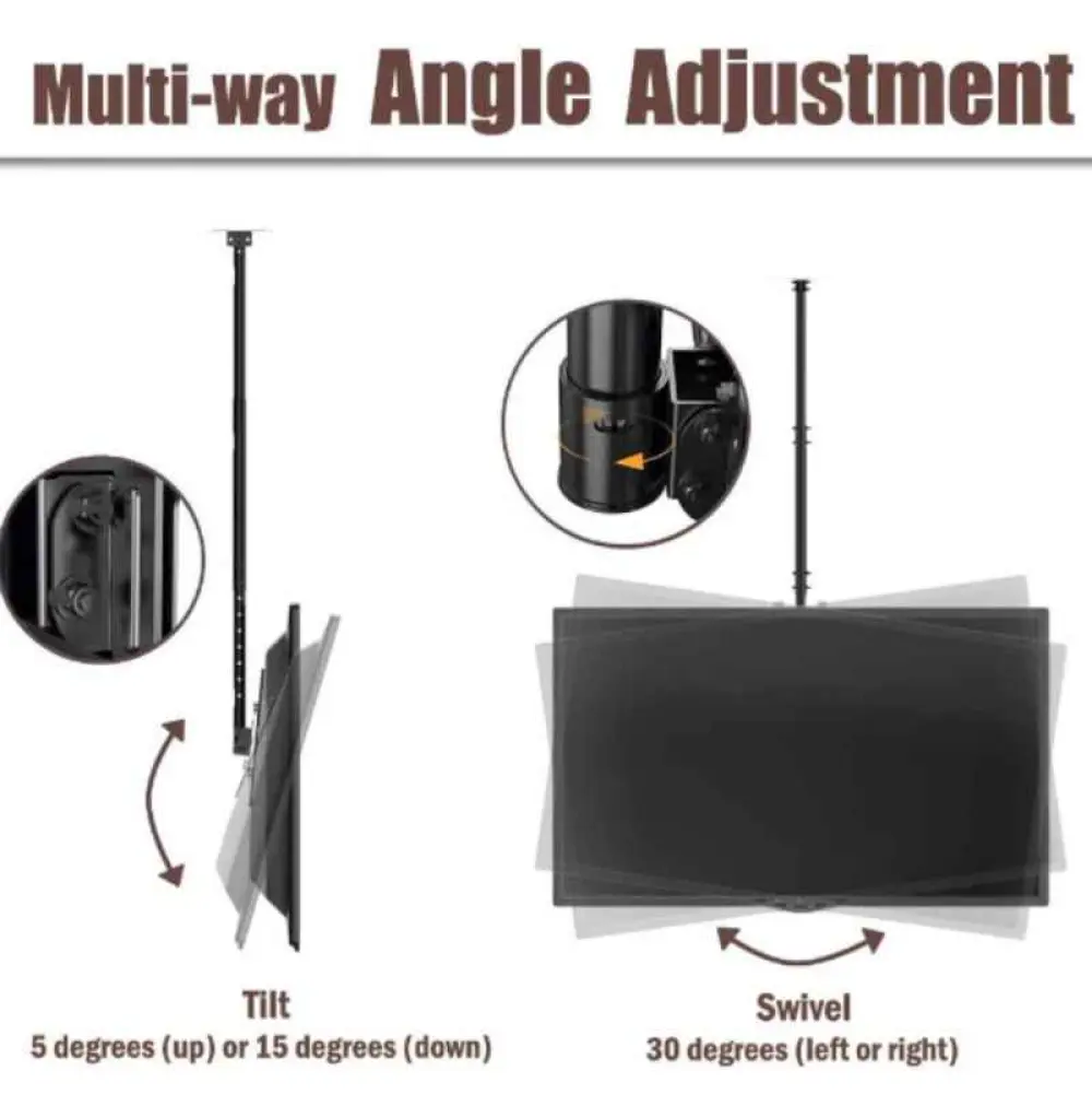 SUPPORT TV PLAFONIER D03 42"-75"