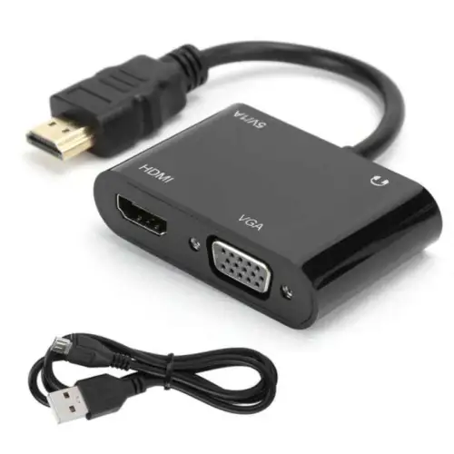 CONVERTISSEUR HDMI TO HDMI+VGA / RS-HDHDVGA