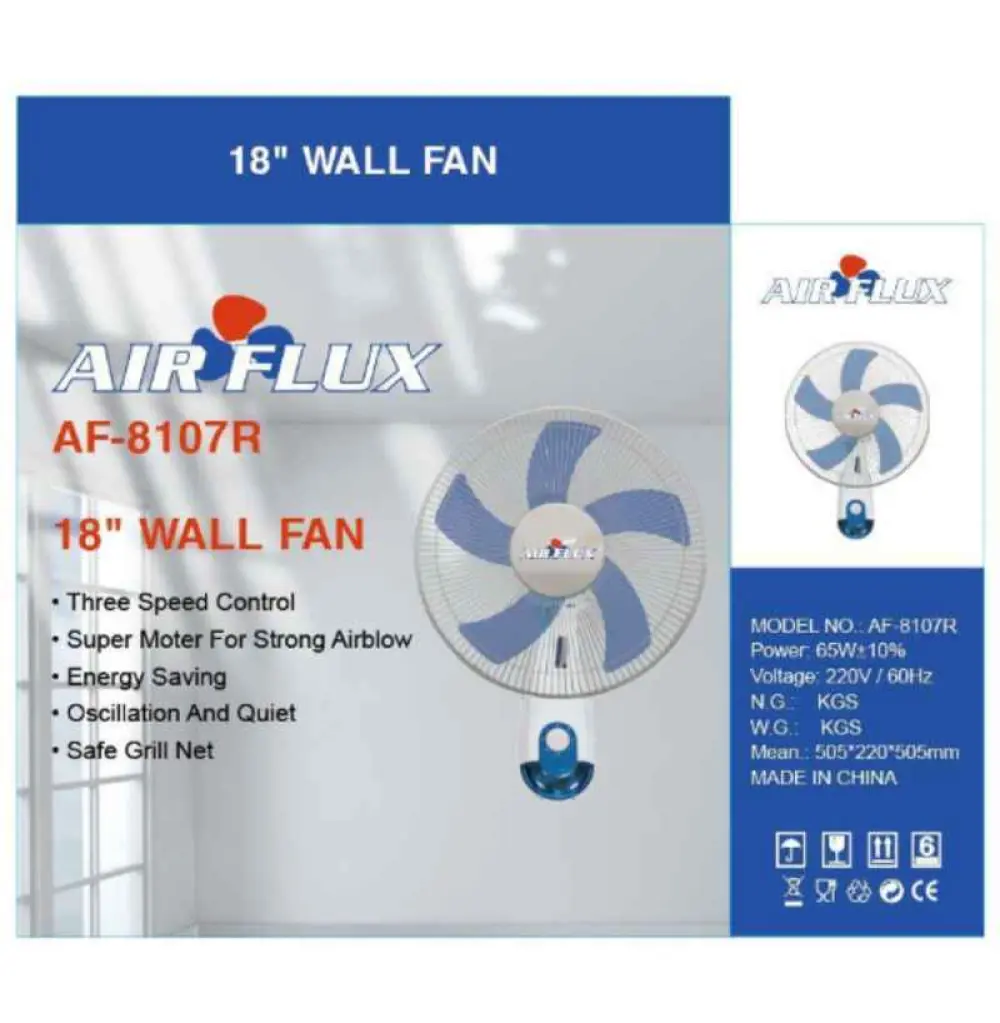 VENTILO MURALE AIRFLUX AF-8107R / 16"WALL FAN