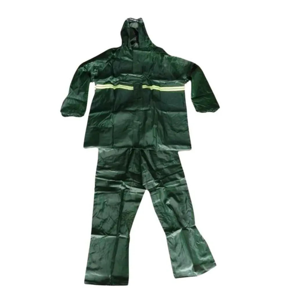 Manteau de pluie imperméable, Vêtement de pluie vert pour homme et femme