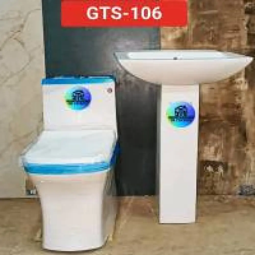 Ensemble Chaise anglaise et lavabo en céramique GTS-106