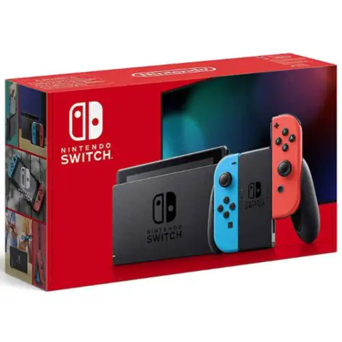 Nintendo Switch v2 + Joy-Con droit (rouge) et gauche (bleu)