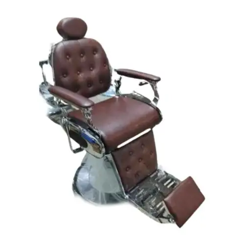 CHAISE DE BARBIER RS-BC8796BR MARRON / CADRE CHROME