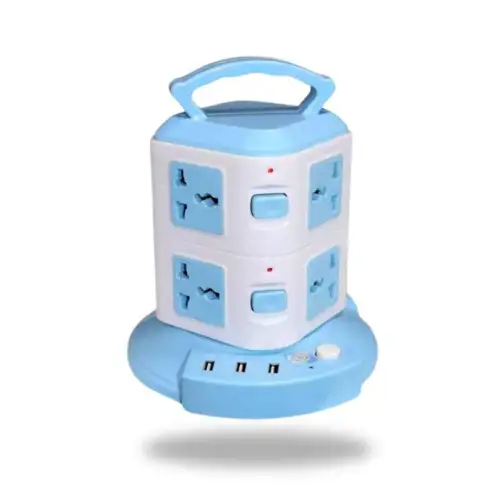 Rallonge verticale avec interrupteurs et ports clés USB