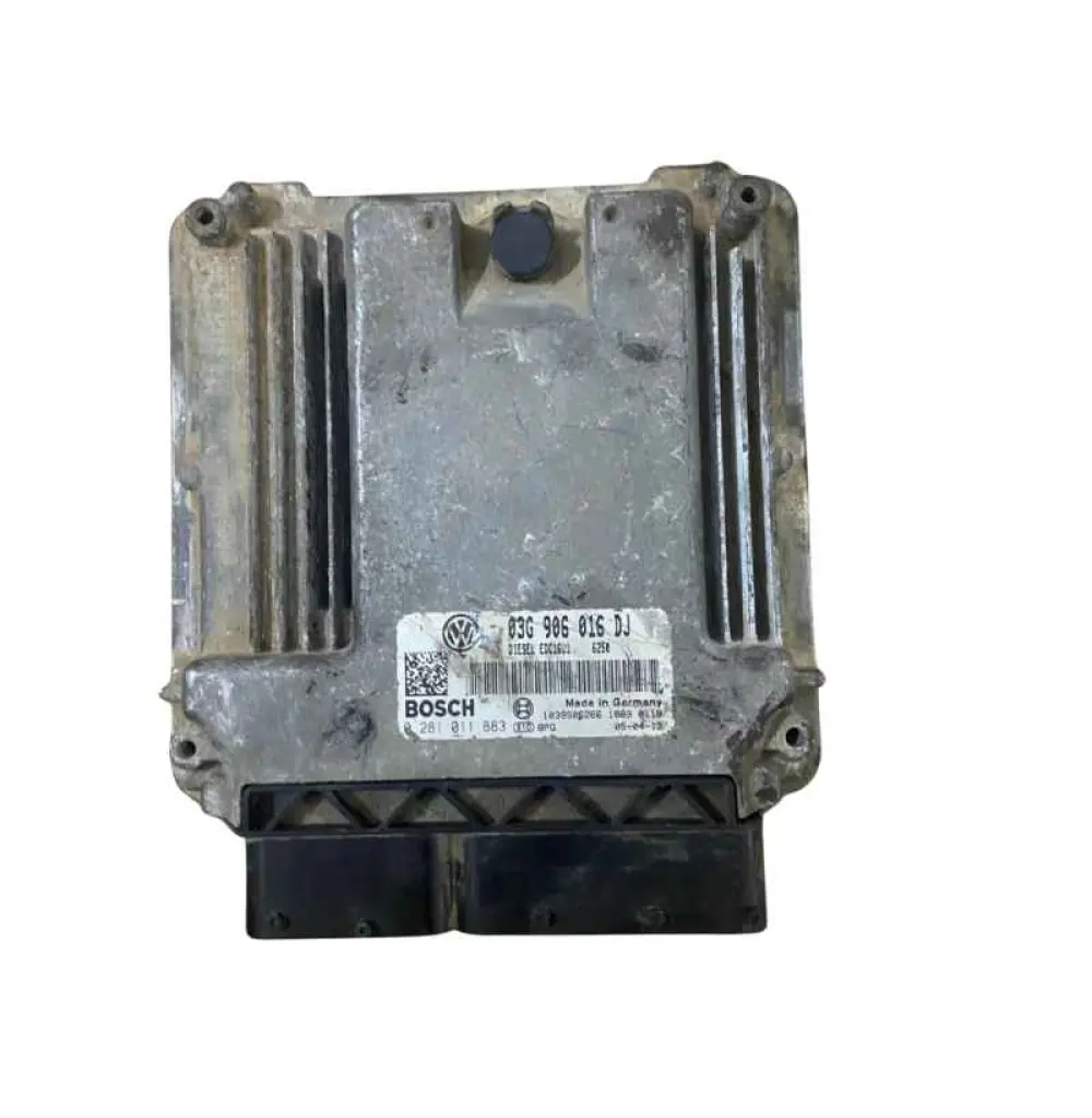 SKODA OCTAVIA 1.9 TDI BOSCH 0 281 011 883, 0281011883, 03G 906 016 DJ, 03G906016DJ, EDC16U1 CALCULATEUR MOTEUR