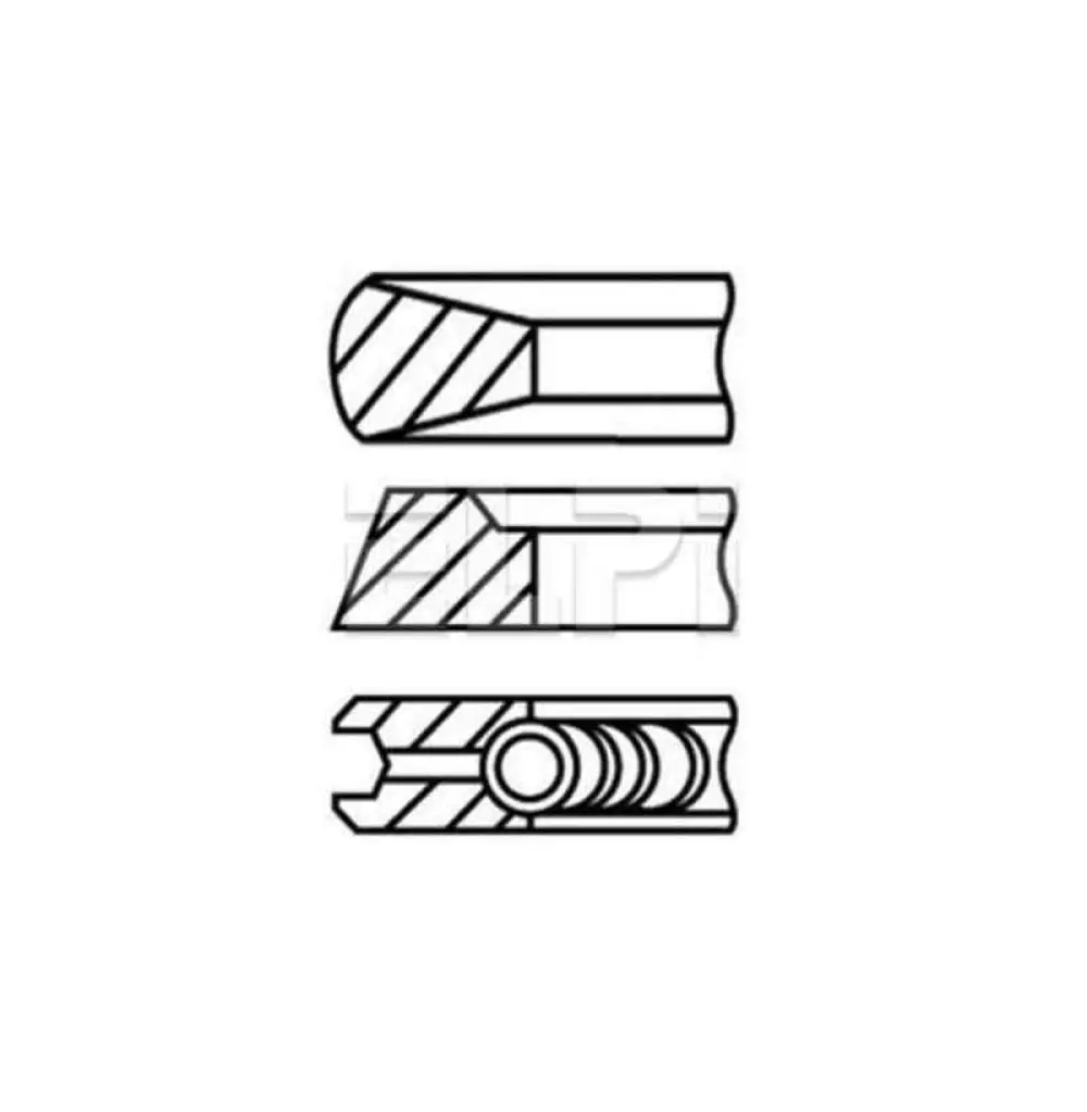 LP182 3222 STD SEGMENT DE PISTON RENAULT DE 120mm avec 3Rings, (D41B)