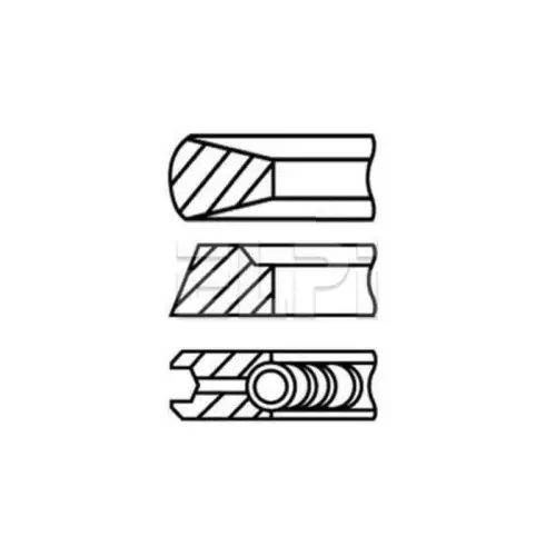 LP182 3222 STD SEGMENT DE PISTON RENAULT DE 120mm avec 3Rings, (D41B)