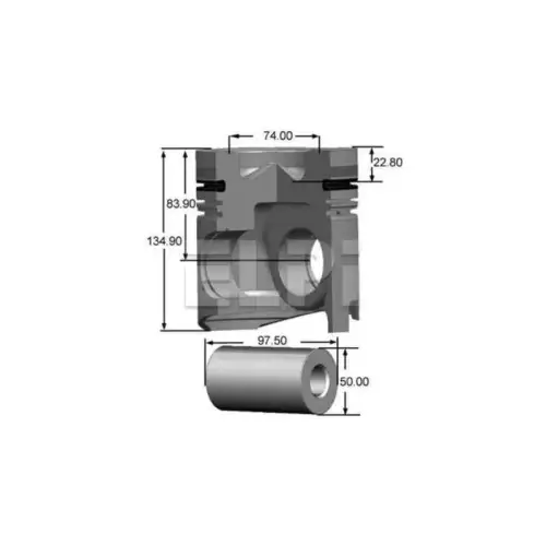 LP181 3221 STD PISTON ET GOUPILLE RENAULT TRACER  TURBO de  Ø120,00 mm avec 3 anneaux, (D41L)