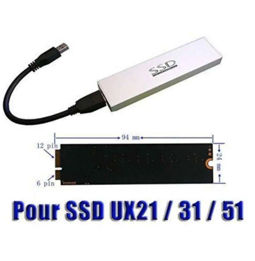Boitier Disque Dur SSD UX21 / UX31 / UX51
