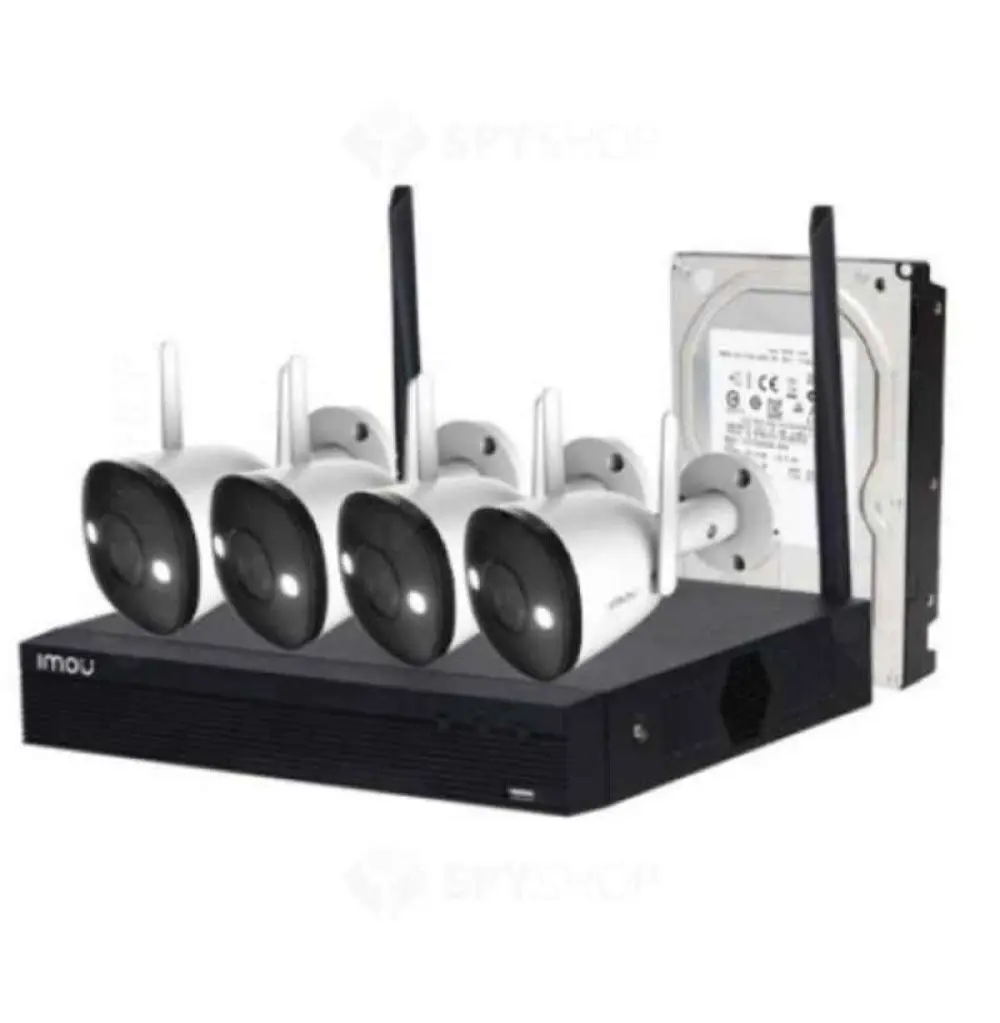 NVR Kit 4 Sans fil WiFi Full Color +1TB HDD