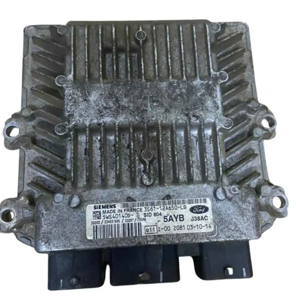 FORD FIESTA Siemens, 5WS40140D-T, 3S61-12A650-LB, 3S61 12A650 LB, 3S6112A650LB, 5AYB, SID804 ECU CALCULATEUR MOTEUR FORD 1.4L Calculateur Moteur