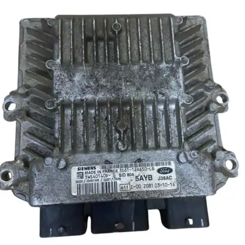 FORD FIESTA Siemens, 5WS40140D-T, 3S61-12A650-LB, 3S61 12A650 LB, 3S6112A650LB, 5AYB, SID804 ECU CALCULATEUR MOTEUR FORD 1.4L Calculateur Moteur