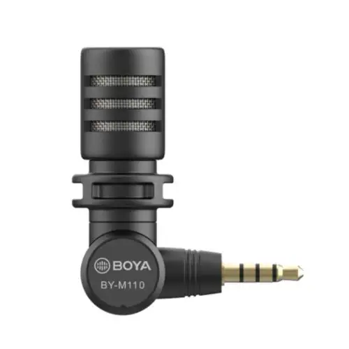 Microphone à condensateur miniature TRRS 3,5 mm pour smartphone, ordinateur portable, tablette et autres. BOYA BY-M110