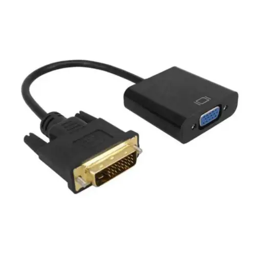 Convertisseur DVI vers VGA (Mâle/Femelle) - 20 cm - Noir