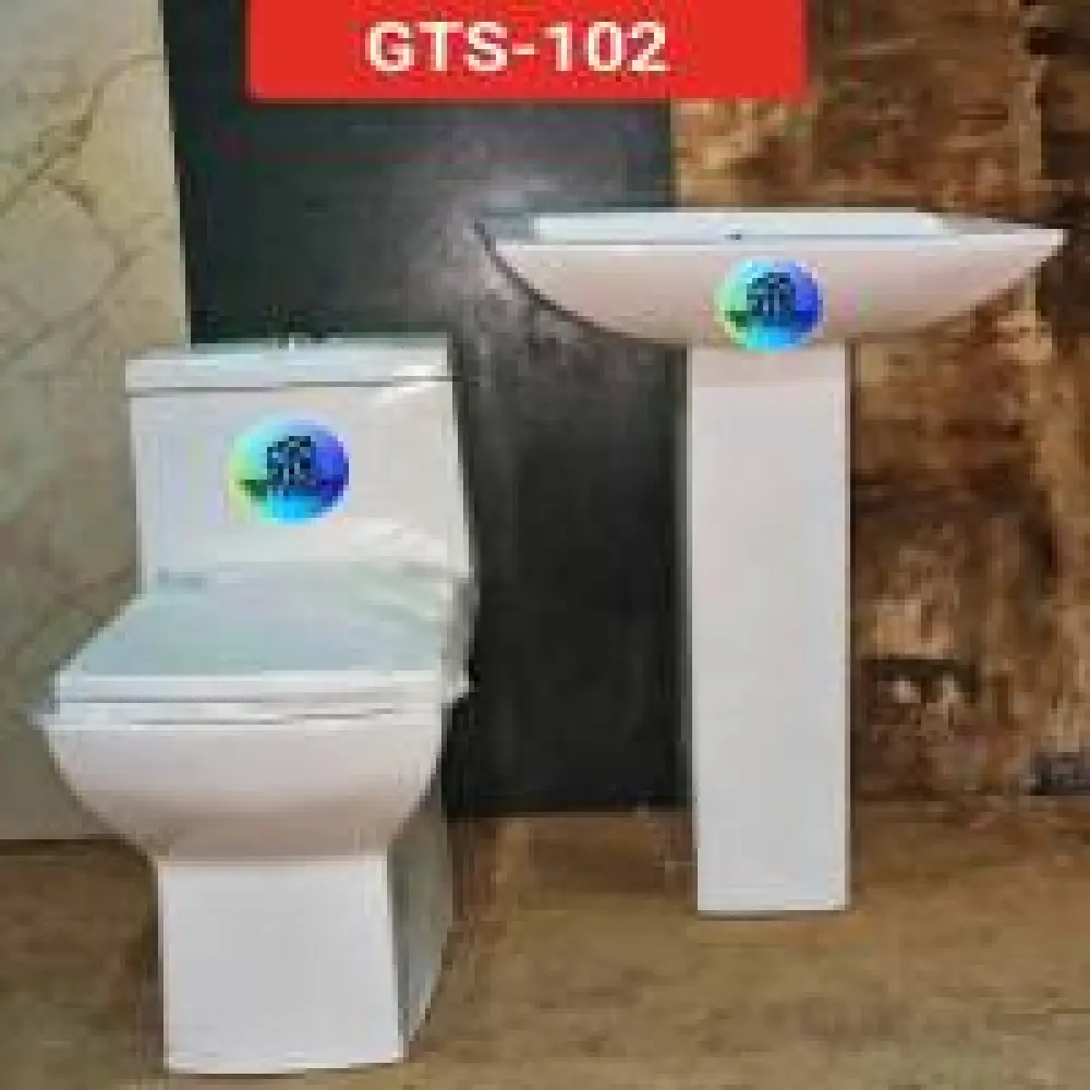 Ensemble Chaise anglaise et lavabo en céramique GTS-112