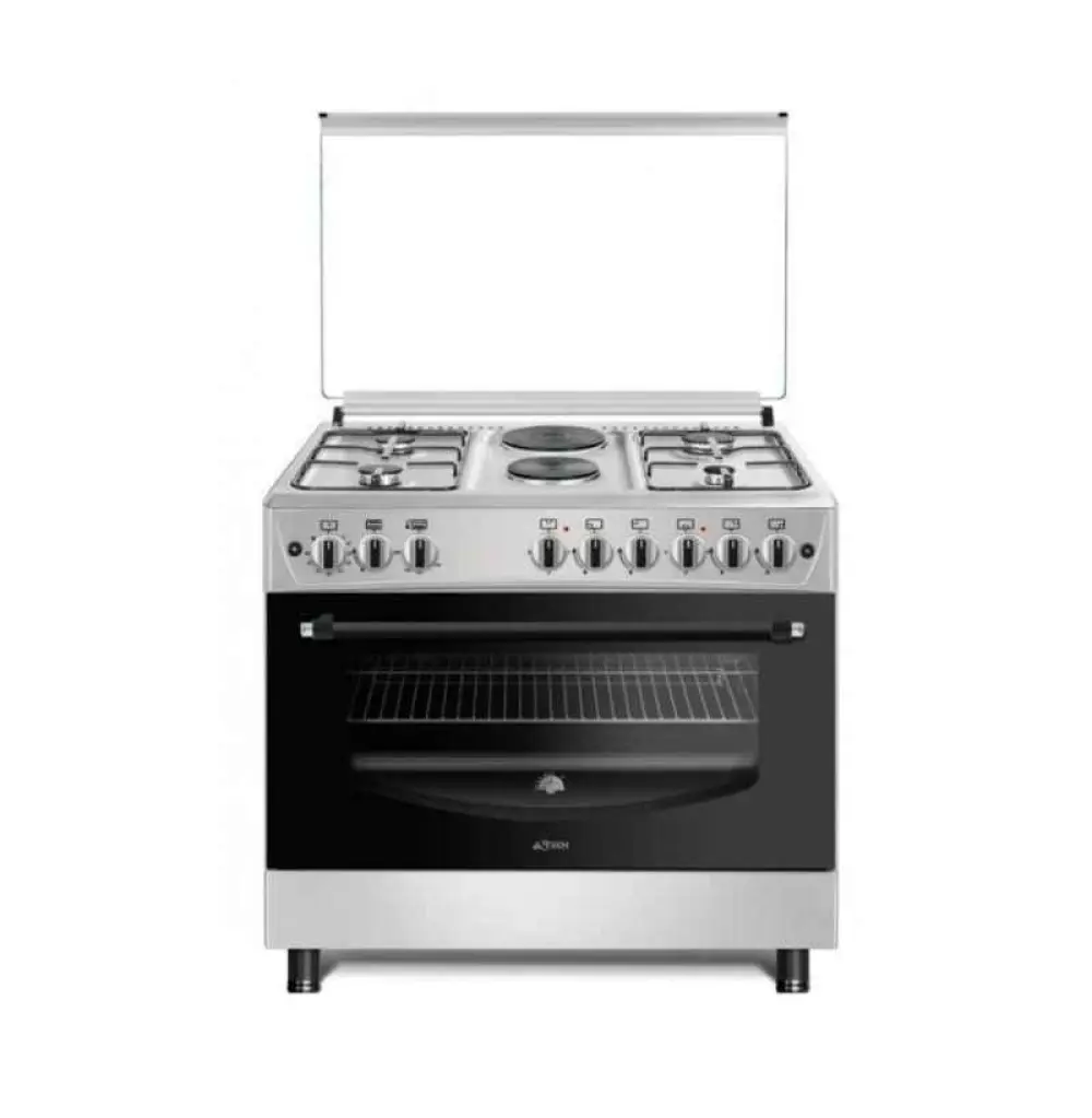 CUISINIERE ASTECH EL42GEL 90/60 6 FEUX - 4 FEUX GAZ & 2 FEUX ELECTRIQUE, CUIAST9090EL