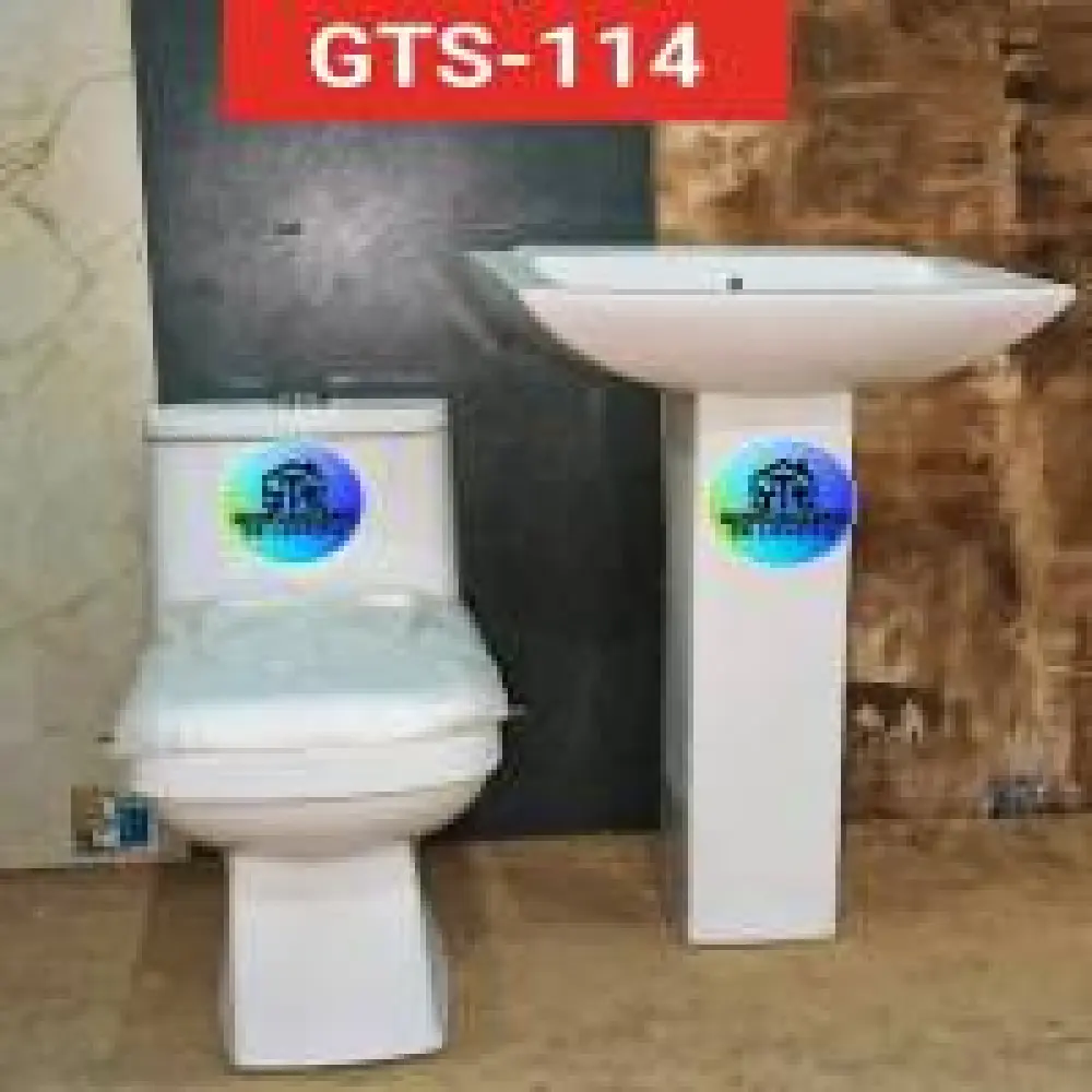 Ensemble Chaise anglaise et lavabo en céramique GTS-114