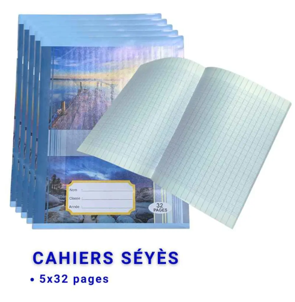 5 Cahiers séyès de 32 pages