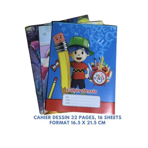 5 Cahiers dessin 32 PAGES , 16 SHEETS FORMAT 16.5 x 21.5 cm