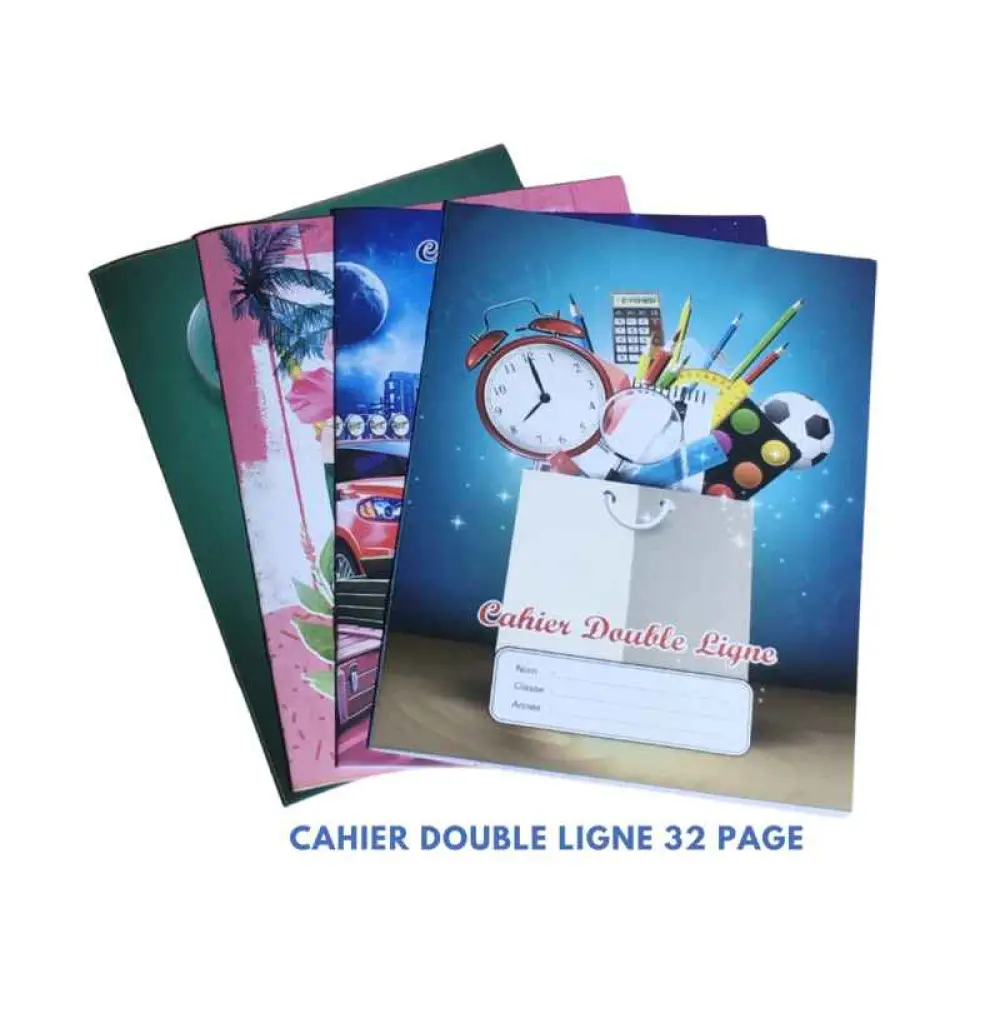 5 Cahiers Double Ligne 32 PAGES