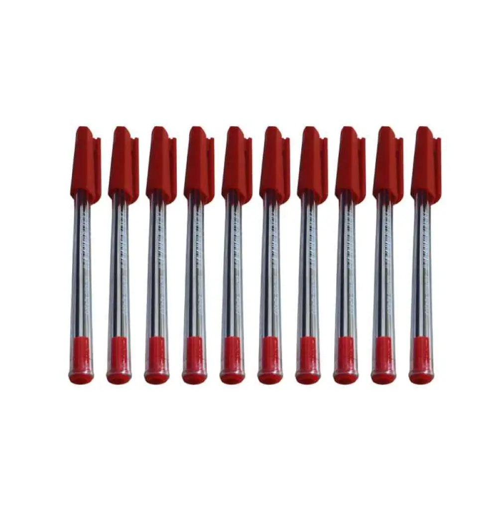 Stylo à bille rouge 10 pièces