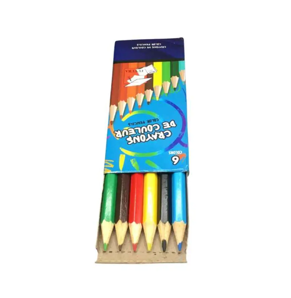 Paquet de 6 crayons de couleur 6 pcs