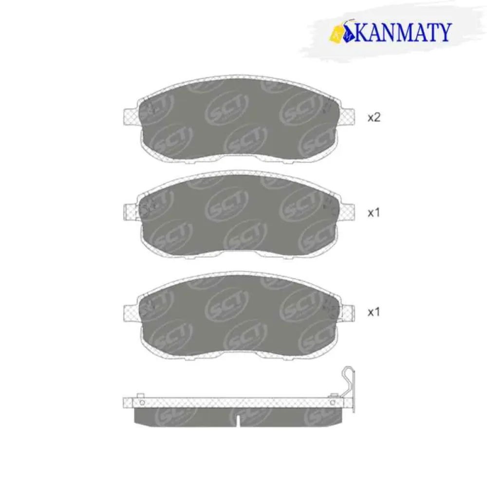 Jeu de plaquettes de frein SCT SP 735 , frein à disque avant SUM NISSAN Cube 1,5 dCi 4036021217352; 10602Y090; 410602Y990